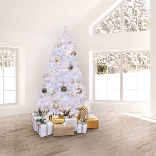 9ft. Pre-Lit White Artificial Christmas Tree